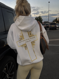 God is within her hoodie